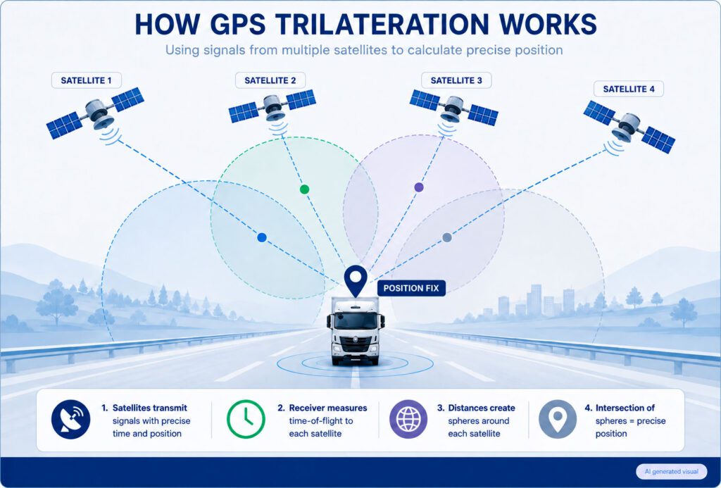 How GPS trilateration works