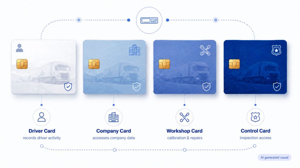 The 4 Types of Tachograph Cards
