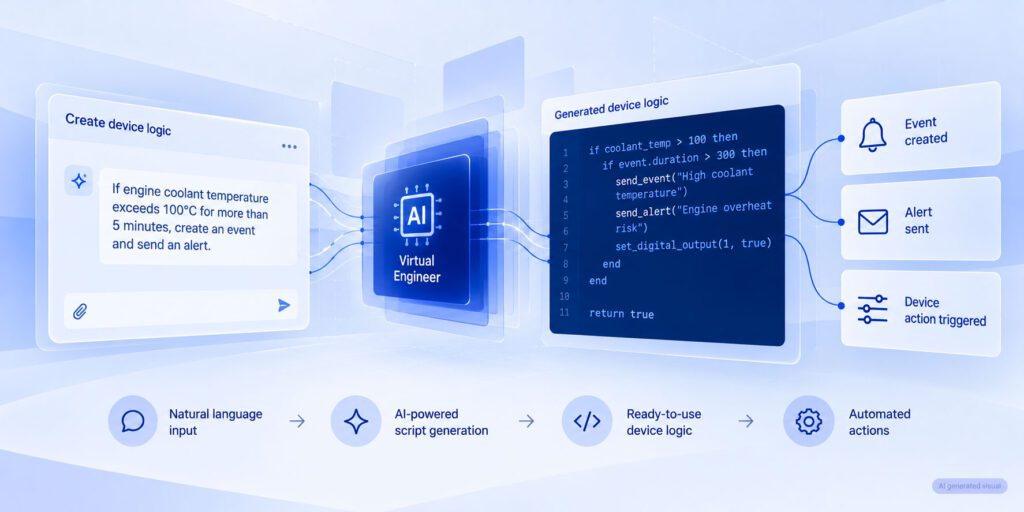 Ruptela Virtual Engineer generating custom device logic with AI